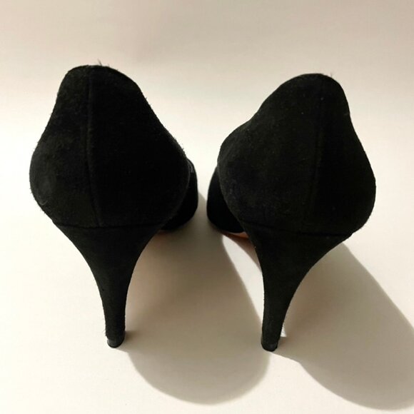 Vintage YSL Black LeatherPumps Heels Women's Sz 6M Made in Italy - Picture 5 of 7